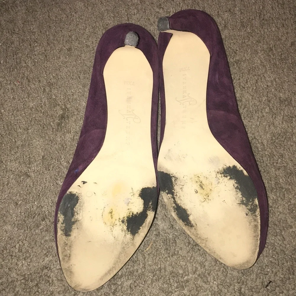 Ivanka Trump Purple Suede Platform Pumps Sophia